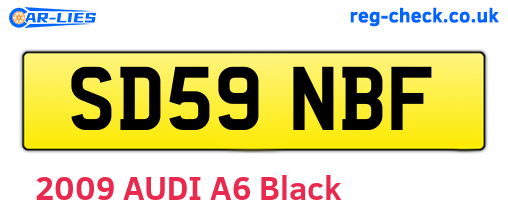 SD59NBF are the vehicle registration plates.