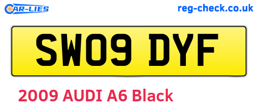 SW09DYF are the vehicle registration plates.