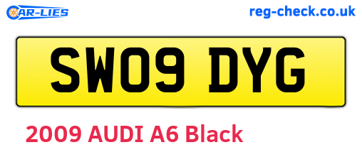 SW09DYG are the vehicle registration plates.