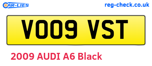 VO09VST are the vehicle registration plates.