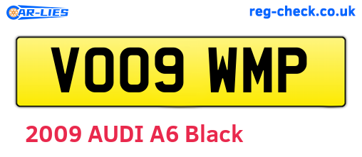 VO09WMP are the vehicle registration plates.