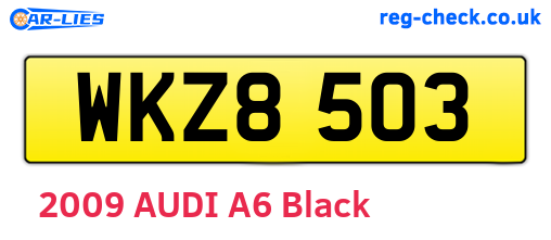WKZ8503 are the vehicle registration plates.