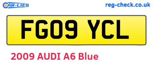 FG09YCL are the vehicle registration plates.