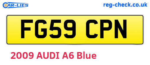 FG59CPN are the vehicle registration plates.