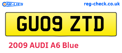 GU09ZTD are the vehicle registration plates.