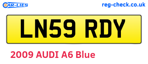 LN59RDY are the vehicle registration plates.