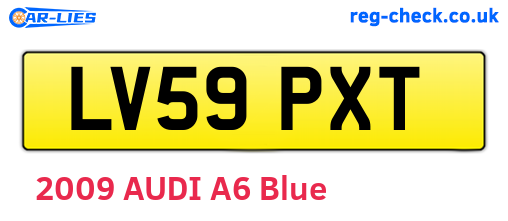 LV59PXT are the vehicle registration plates.