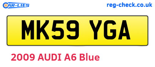 MK59YGA are the vehicle registration plates.