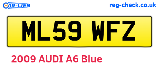 ML59WFZ are the vehicle registration plates.