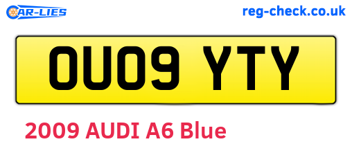 OU09YTY are the vehicle registration plates.