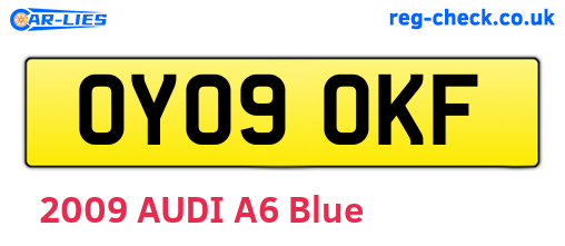 OY09OKF are the vehicle registration plates.