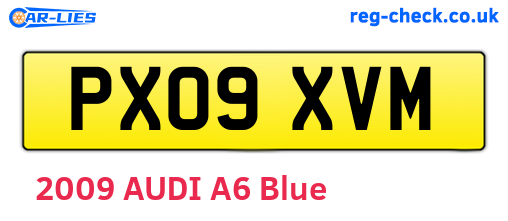PX09XVM are the vehicle registration plates.
