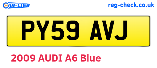 PY59AVJ are the vehicle registration plates.