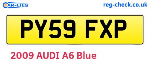 PY59FXP are the vehicle registration plates.