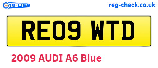 RE09WTD are the vehicle registration plates.