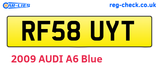 RF58UYT are the vehicle registration plates.