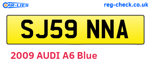 SJ59NNA are the vehicle registration plates.