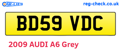 BD59VDC are the vehicle registration plates.