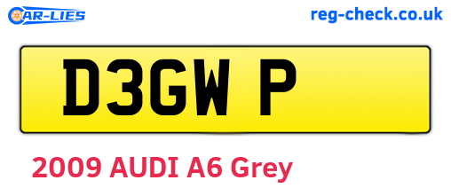 D3GWP are the vehicle registration plates.