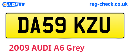 DA59KZU are the vehicle registration plates.