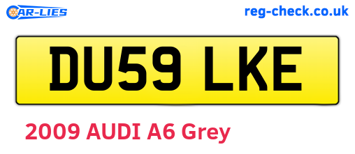 DU59LKE are the vehicle registration plates.