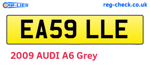 EA59LLE are the vehicle registration plates.