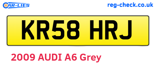 KR58HRJ are the vehicle registration plates.