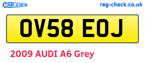 OV58EOJ are the vehicle registration plates.