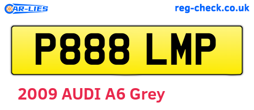 P888LMP are the vehicle registration plates.