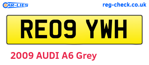 RE09YWH are the vehicle registration plates.