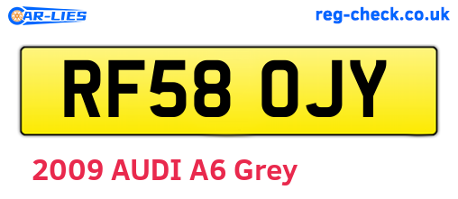 RF58OJY are the vehicle registration plates.