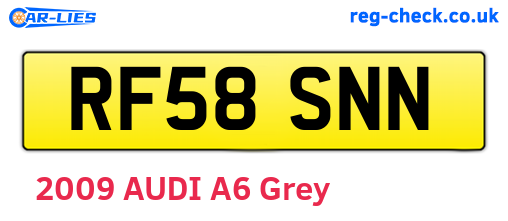 RF58SNN are the vehicle registration plates.