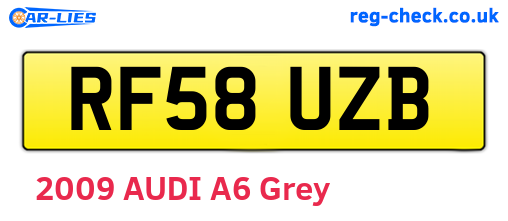 RF58UZB are the vehicle registration plates.