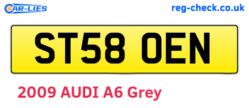 ST58OEN are the vehicle registration plates.