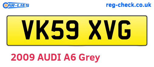 VK59XVG are the vehicle registration plates.