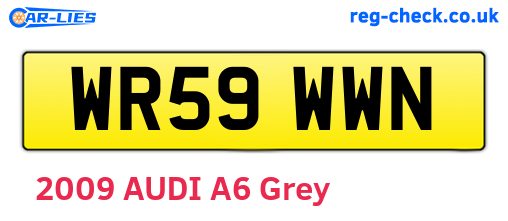 WR59WWN are the vehicle registration plates.