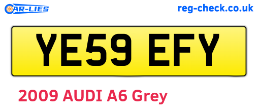 YE59EFY are the vehicle registration plates.