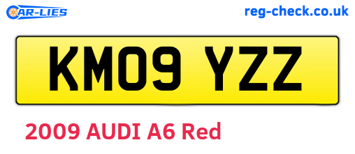 KM09YZZ are the vehicle registration plates.