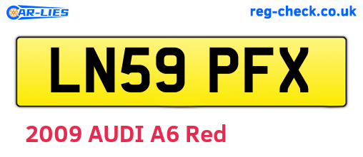 LN59PFX are the vehicle registration plates.