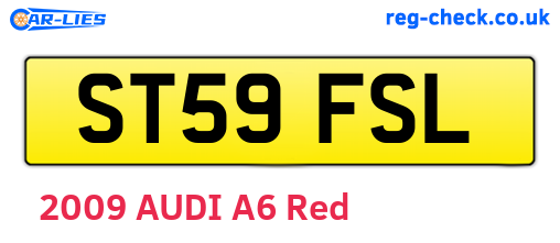 ST59FSL are the vehicle registration plates.