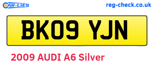 BK09YJN are the vehicle registration plates.