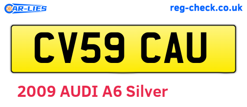 CV59CAU are the vehicle registration plates.