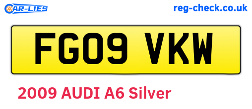 FG09VKW are the vehicle registration plates.