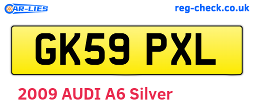 GK59PXL are the vehicle registration plates.