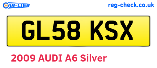 GL58KSX are the vehicle registration plates.