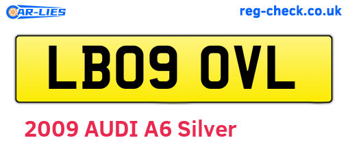 LB09OVL are the vehicle registration plates.