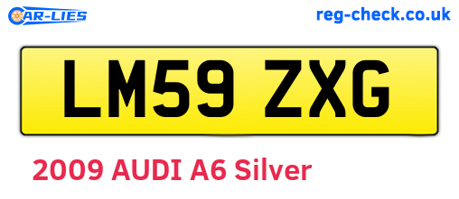 LM59ZXG are the vehicle registration plates.