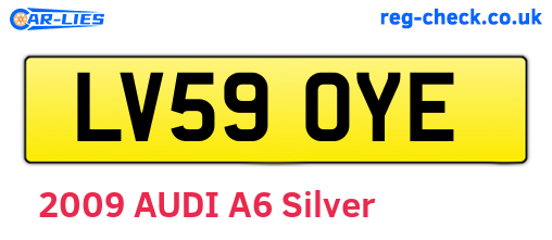 LV59OYE are the vehicle registration plates.