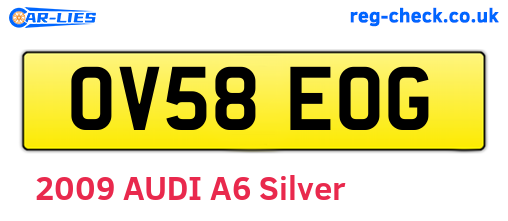 OV58EOG are the vehicle registration plates.