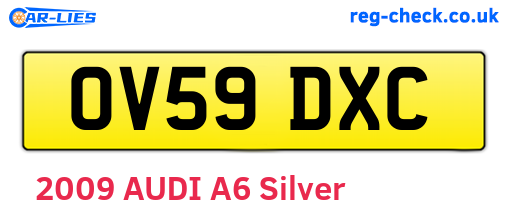 OV59DXC are the vehicle registration plates.